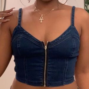 Forever 21 Denim Crop Top